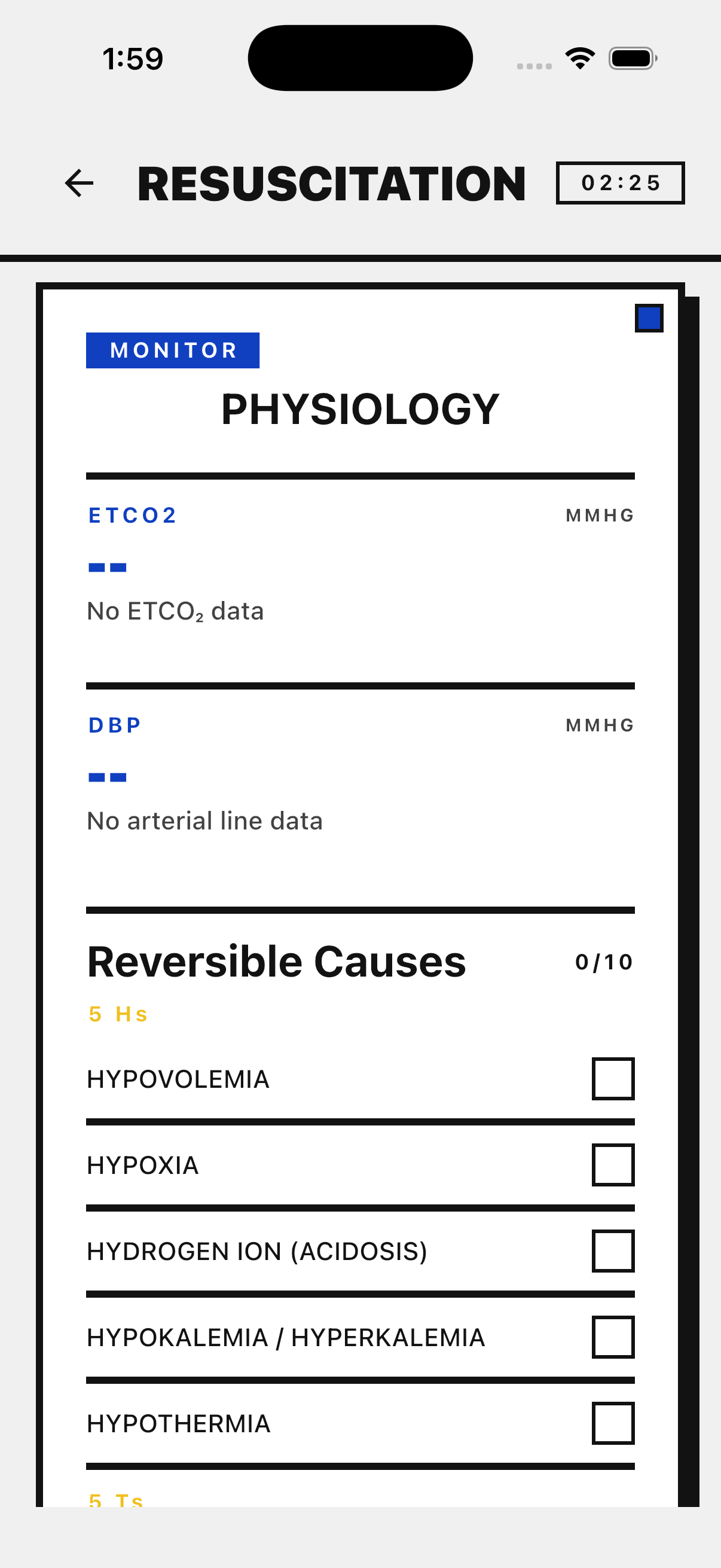 ACLS Code Blue app screen 4